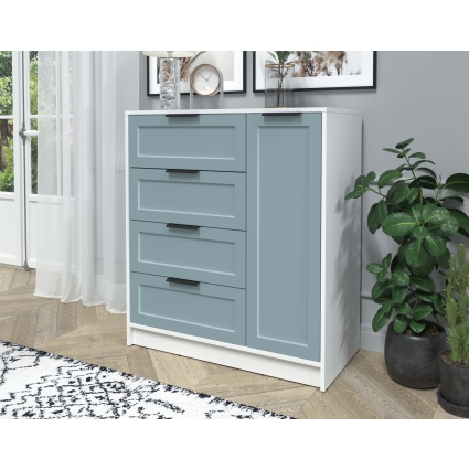 Тумба Тренд КТ-Т90 (Белый платинум ЛДСП/ Океан ЛМДФ) Ш900 В1020 Г451 Тумба Тренд КТ-Т90 (Белый платинум ЛДСП/ Океан ЛМДФ) Ш900 В1020 Г451